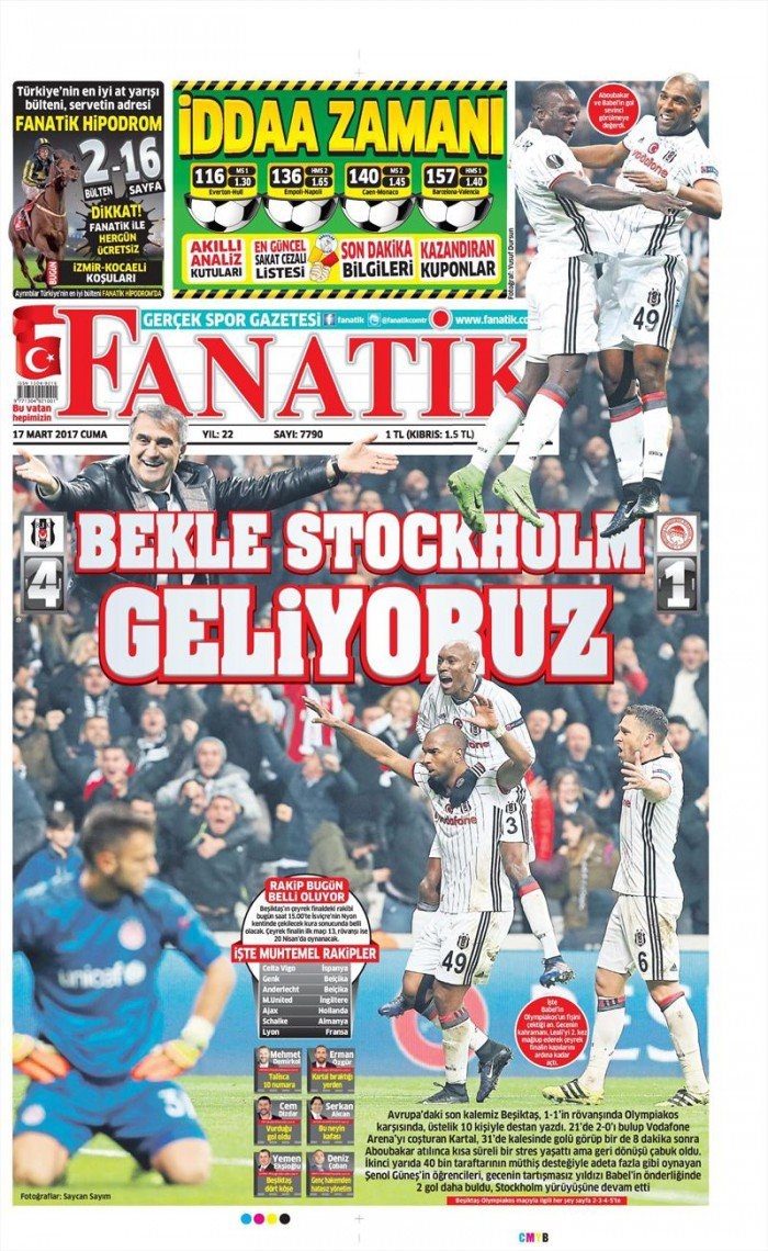 17 Mart 2017 | İşte gazetelerin Beşiktaş manşetleri - Görsel 1