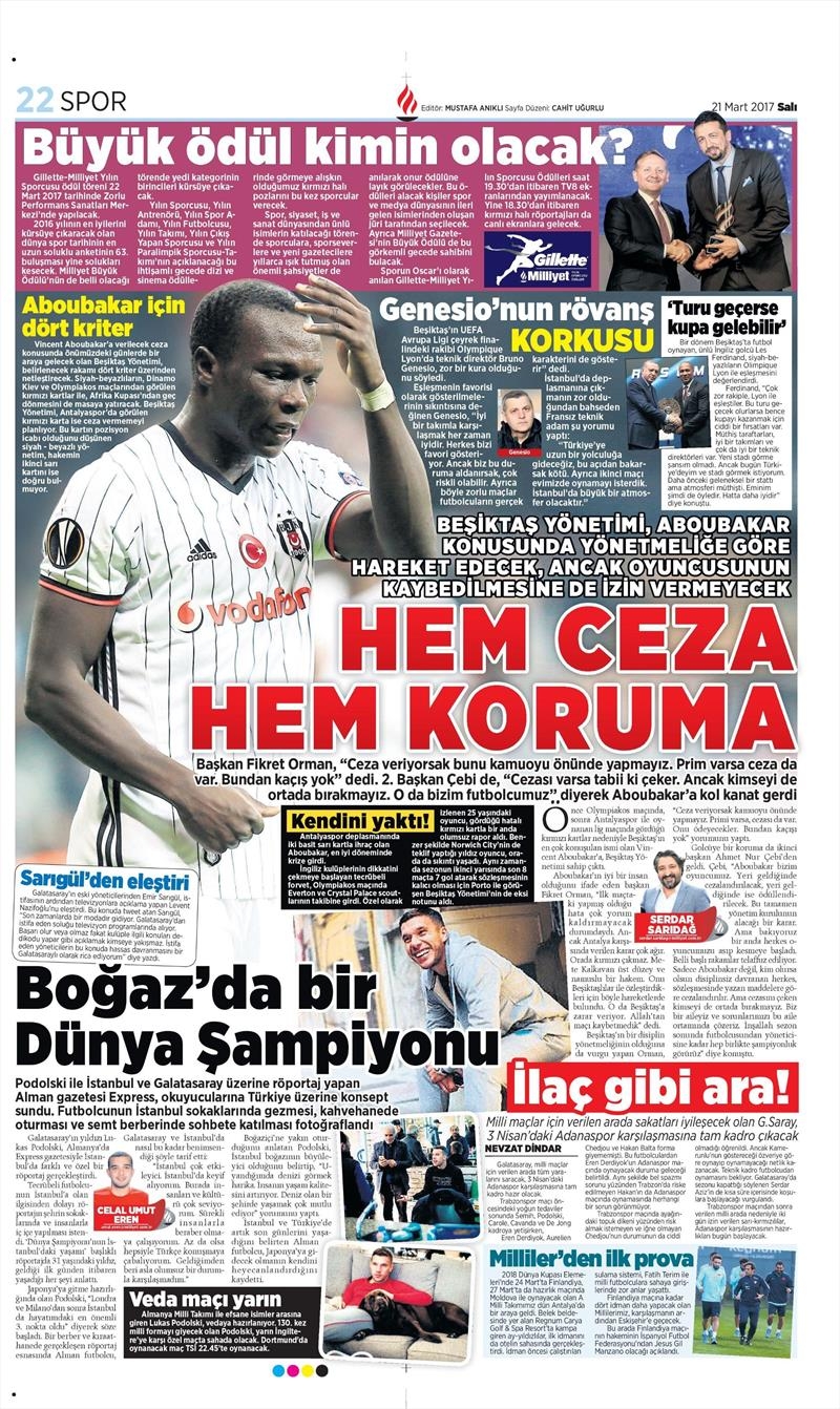 21 Mart 2017 | İşte gazetelerin Beşiktaş manşetleri - Görsel 1