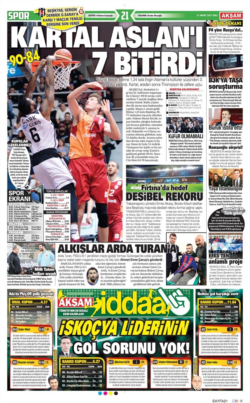 21 Mart 2017 | İşte gazetelerin Beşiktaş manşetleri - Görsel 10