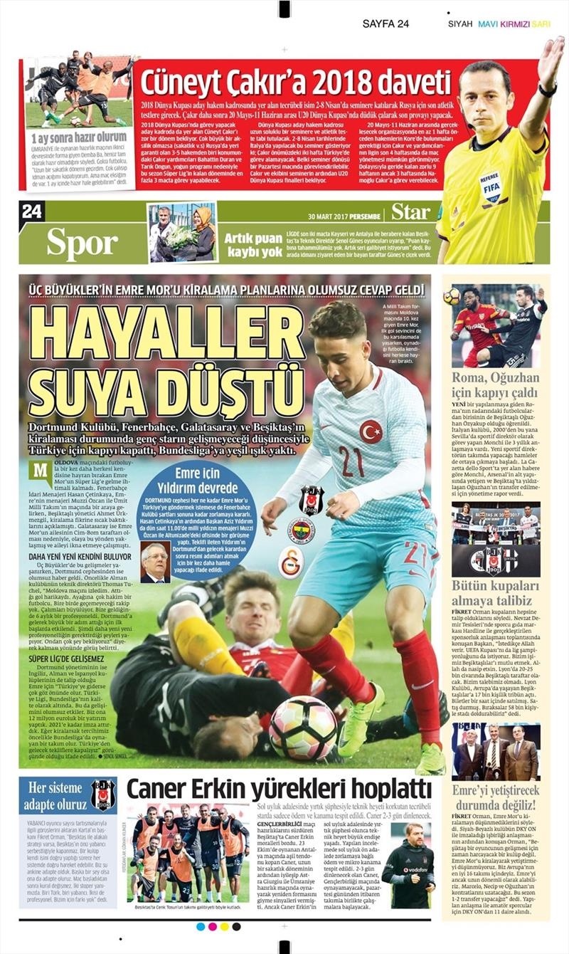30 Mart 2017 | İşte gazetelerin Beşiktaş manşetleri - Görsel 1