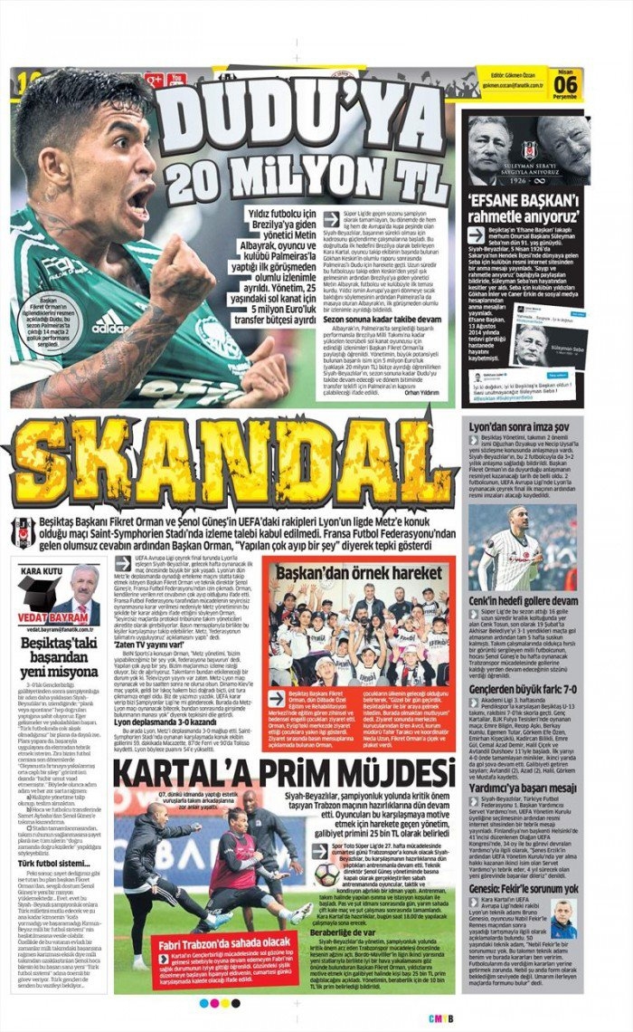 6 Nisan 2017 | İşte gazetelerin Beşiktaş manşetleri - Görsel 2