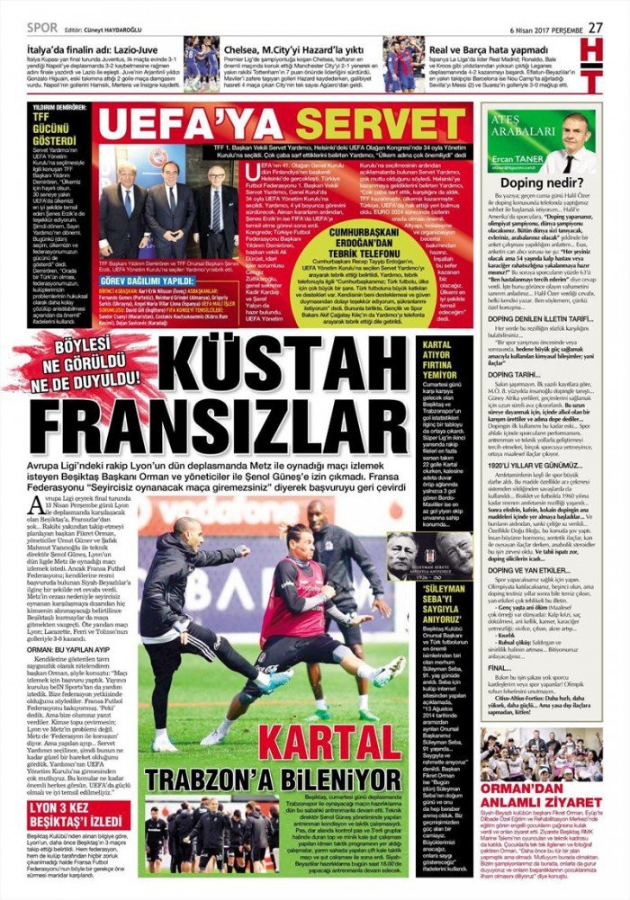 6 Nisan 2017 | İşte gazetelerin Beşiktaş manşetleri - Görsel 4