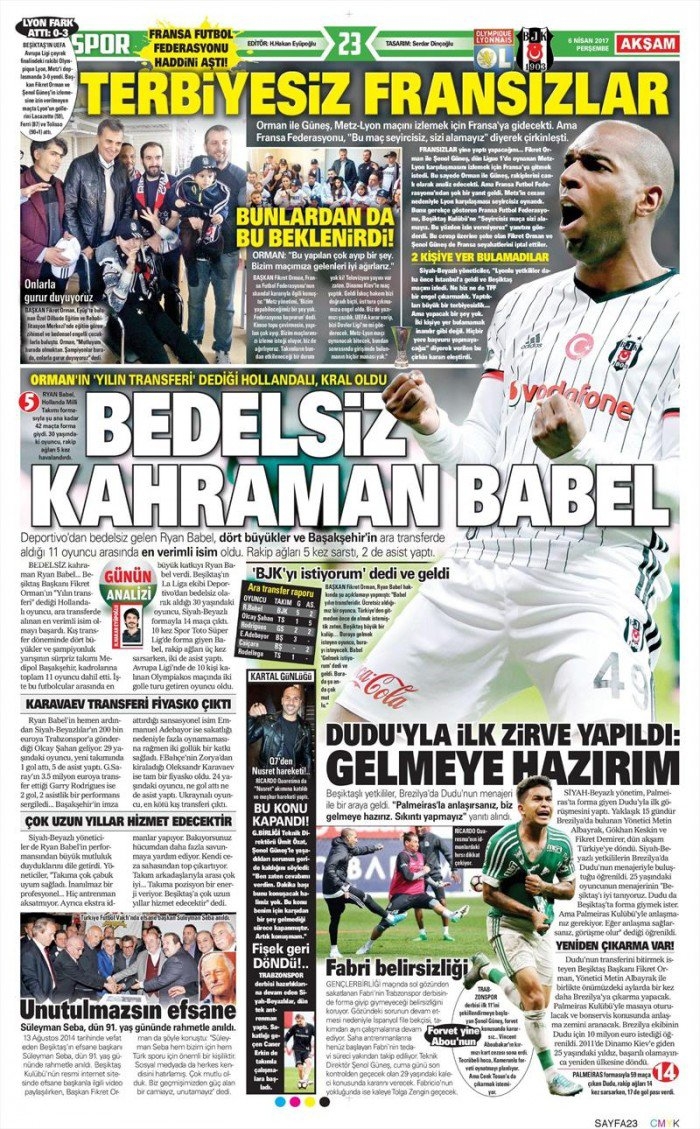 6 Nisan 2017 | İşte gazetelerin Beşiktaş manşetleri - Görsel 8