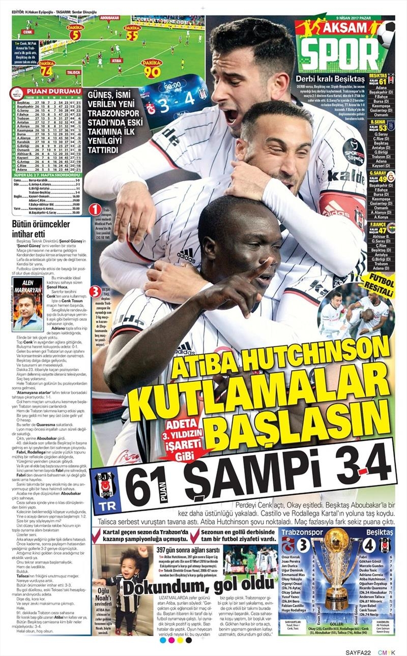 9 Nisan 2017 | İşte gazetelerin Beşiktaş manşetleri - Görsel 1