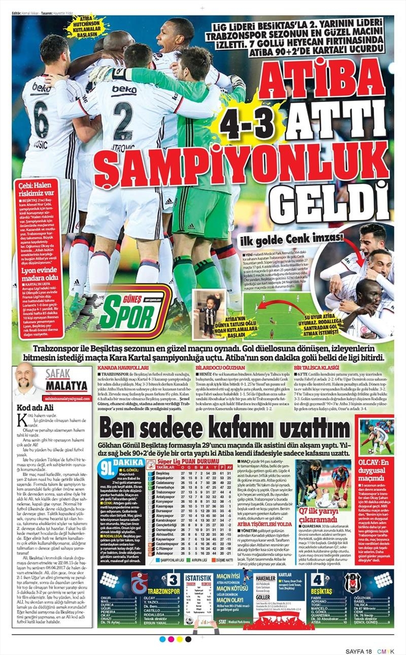 9 Nisan 2017 | İşte gazetelerin Beşiktaş manşetleri - Görsel 6