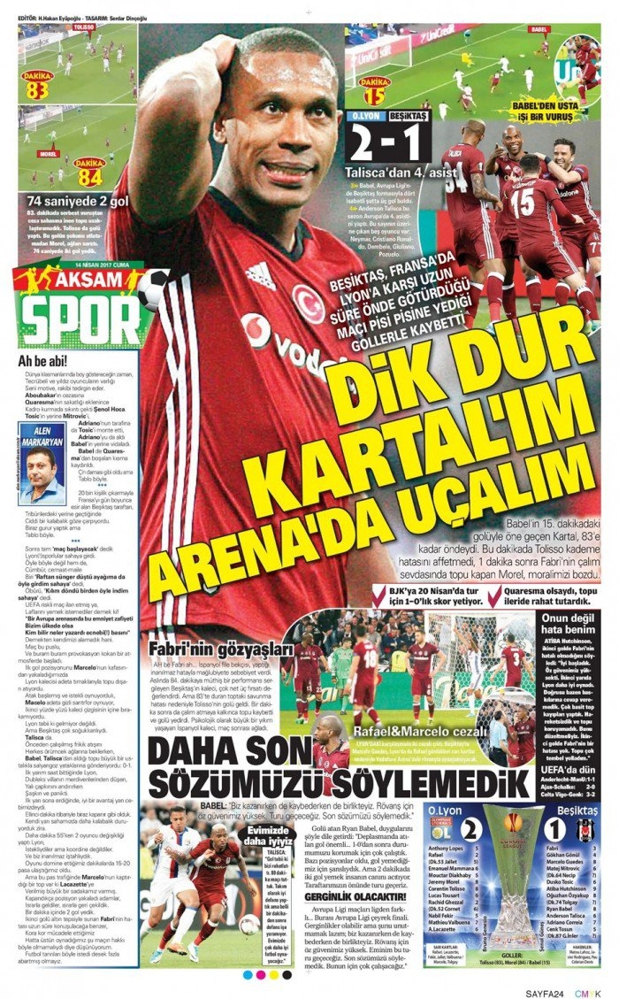 14 Nisan 2017 | İşte gazetelerin Beşiktaş manşetleri - Görsel 10