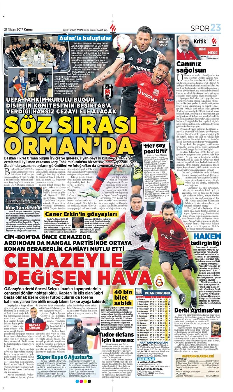 21 Nisan 2017 | İşte gazetelerin Beşiktaş manşetleri - Görsel 11