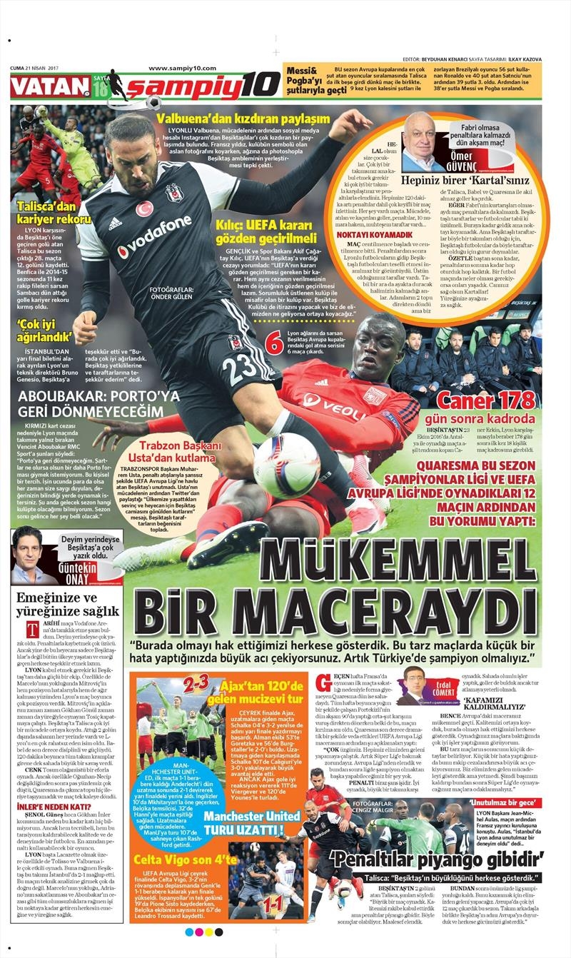 21 Nisan 2017 | İşte gazetelerin Beşiktaş manşetleri - Görsel 14