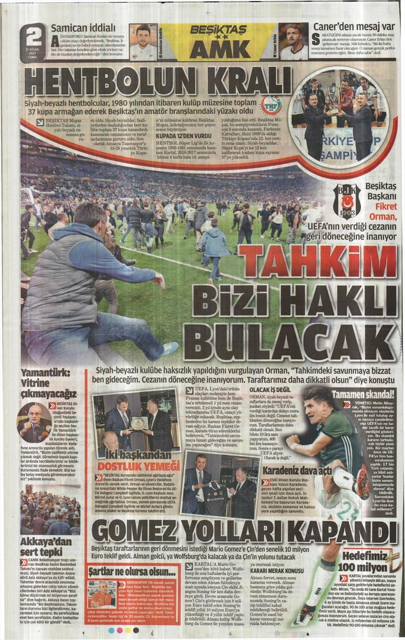 21 Nisan 2017 | İşte gazetelerin Beşiktaş manşetleri - Görsel 16