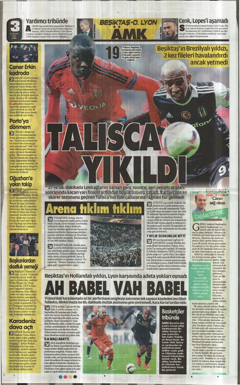 21 Nisan 2017 | İşte gazetelerin Beşiktaş manşetleri - Görsel 19