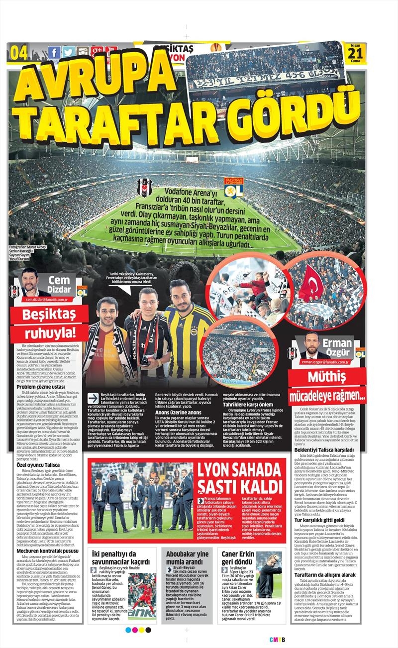 21 Nisan 2017 | İşte gazetelerin Beşiktaş manşetleri - Görsel 3