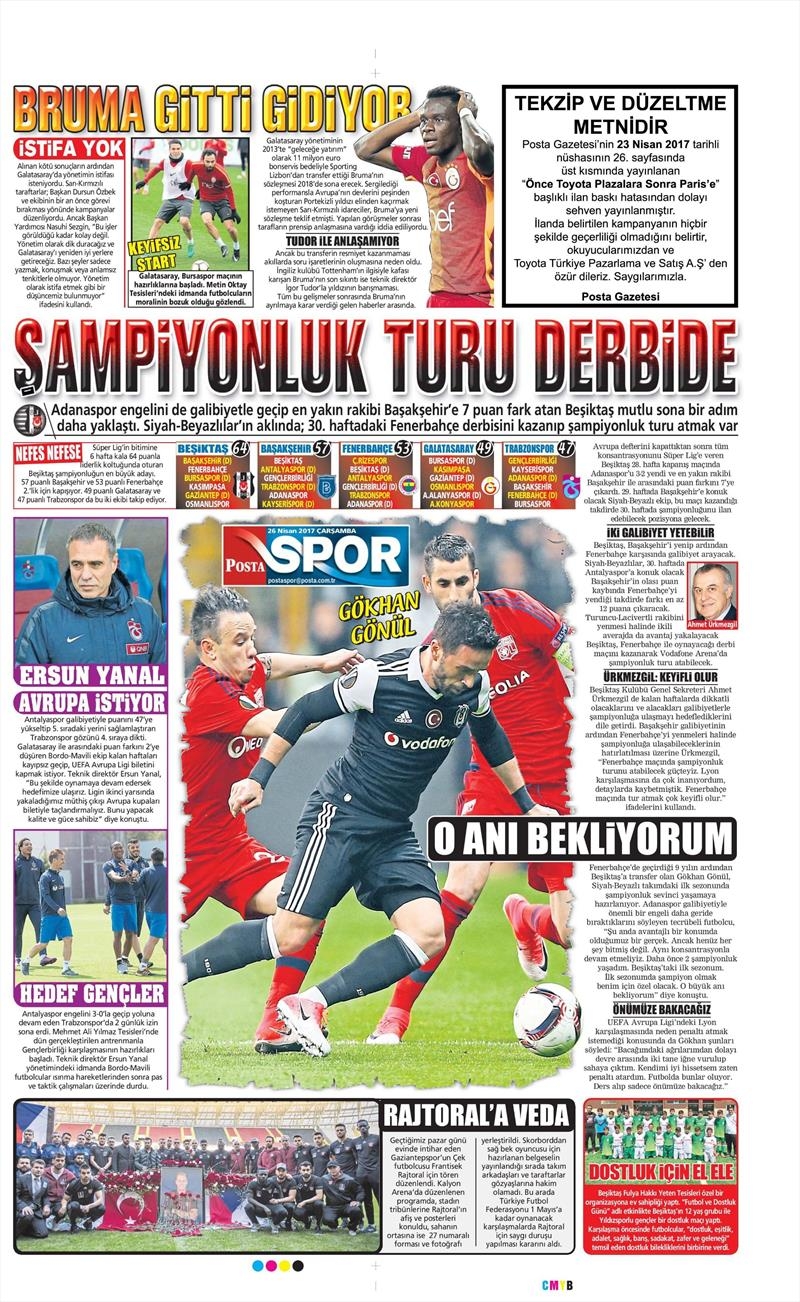 26 Nisan 2017 | İşte gazetelerin Beşiktaş manşetleri - Görsel 8