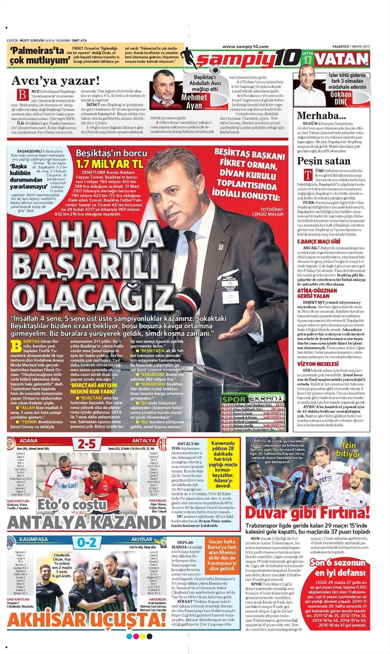 1 Mayıs 2017 | İşte gazetelerin Beşiktaş manşetleri - Görsel 17