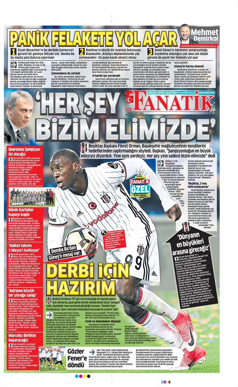 2 Mayıs 2017 | İşte gazetelerin Beşiktaş manşetleri - Görsel 3