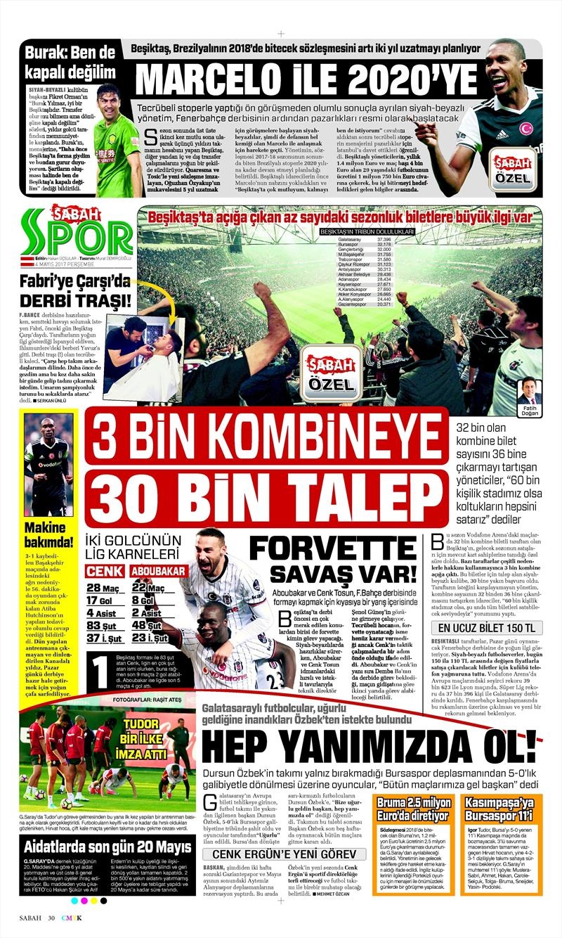 4 Mayıs 2017 | İşte gazetelerin Beşiktaş manşetleri - Görsel 4