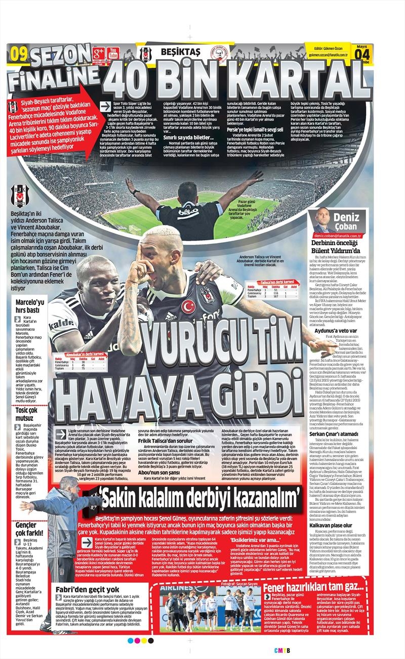 4 Mayıs 2017 | İşte gazetelerin Beşiktaş manşetleri - Görsel 9