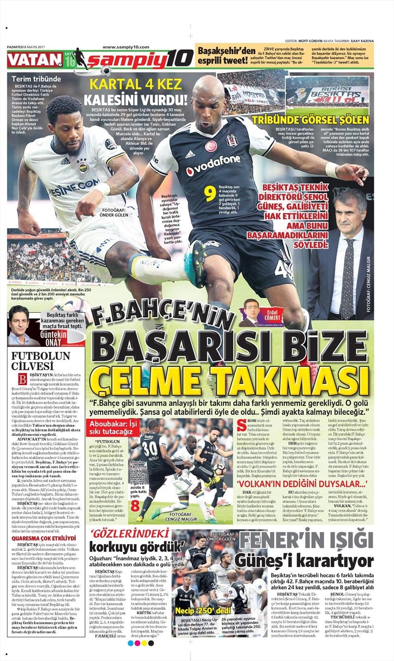 8 Mayıs 2017 | İşte gazetelerin Beşiktaş manşetleri - Görsel 16