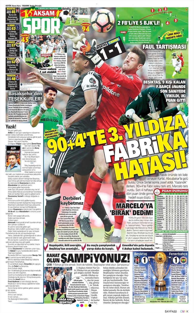 8 Mayıs 2017 | İşte gazetelerin Beşiktaş manşetleri - Görsel 2