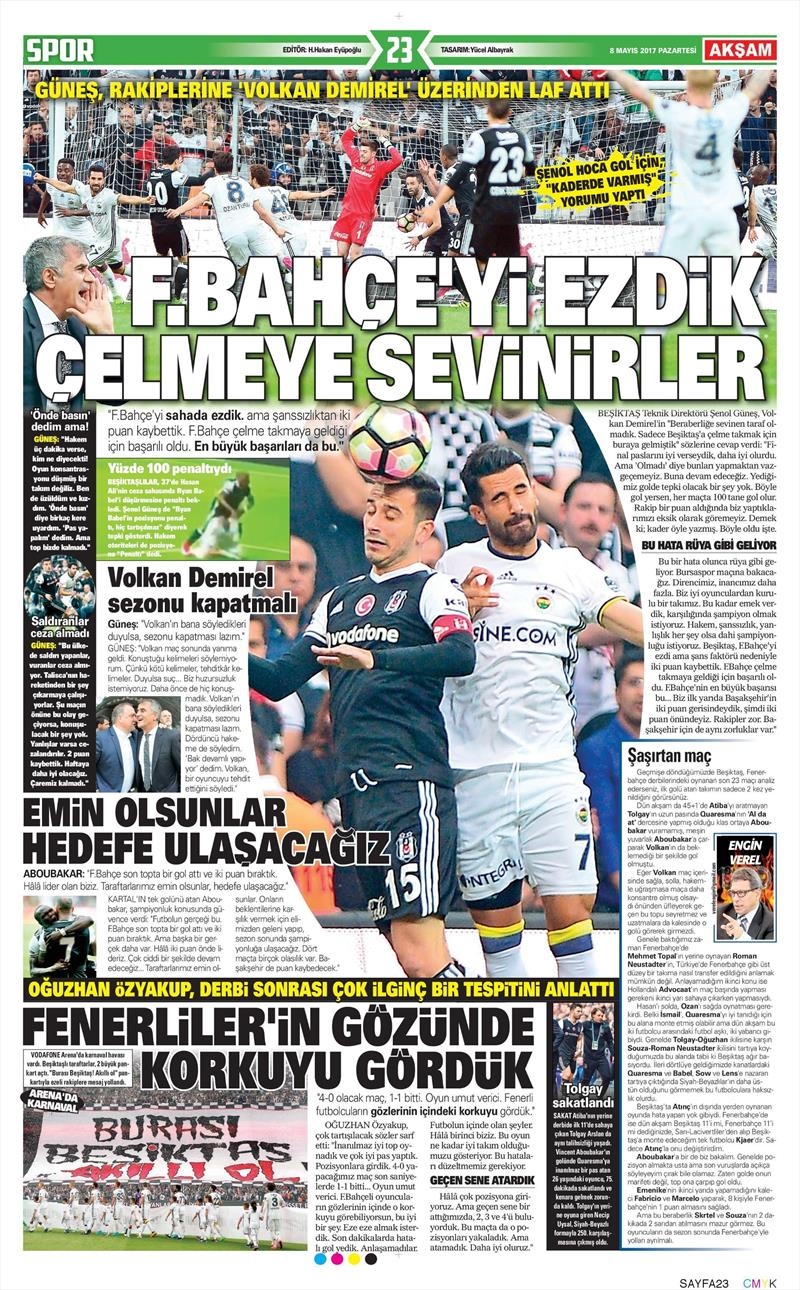 8 Mayıs 2017 | İşte gazetelerin Beşiktaş manşetleri - Görsel 3