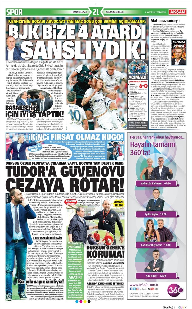 8 Mayıs 2017 | İşte gazetelerin Beşiktaş manşetleri - Görsel 5