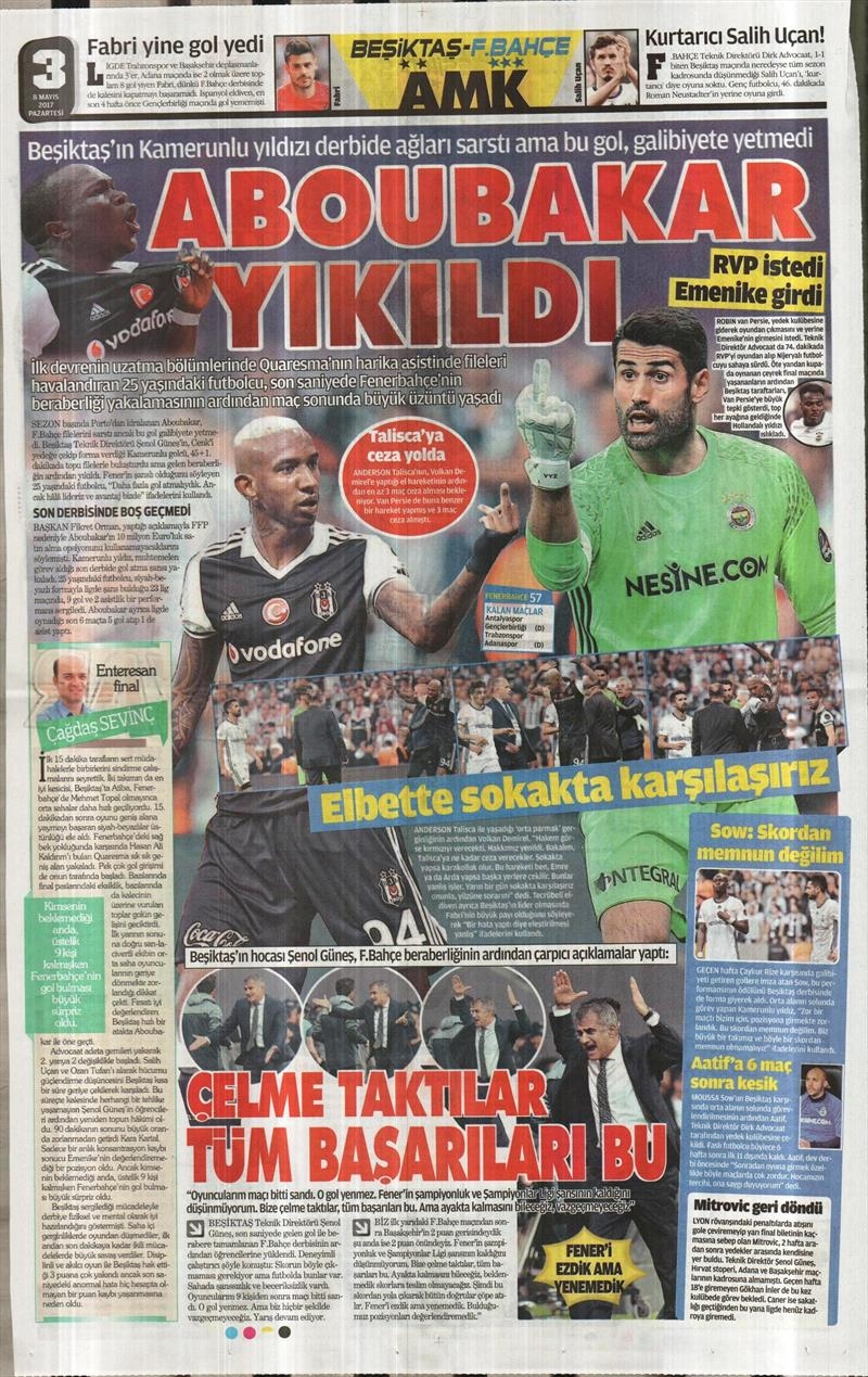 8 Mayıs 2017 | İşte gazetelerin Beşiktaş manşetleri - Görsel 6
