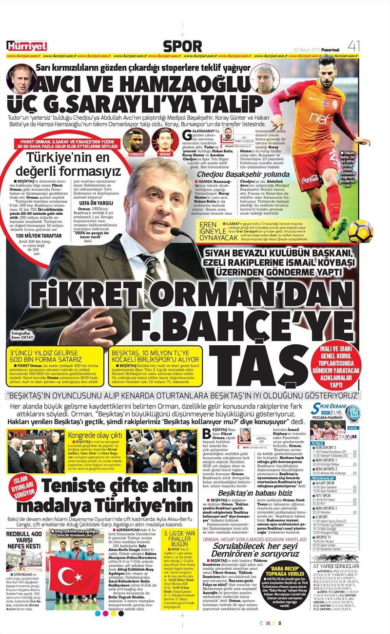 22 Mayıs 2017 | İşte gazetelerin Beşiktaş manşetleri - Görsel 5
