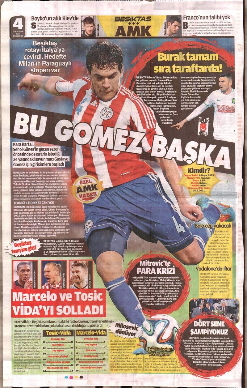 15 Haziran 2017 | İşte gazetelerin Beşiktaş manşetleri - Görsel 2