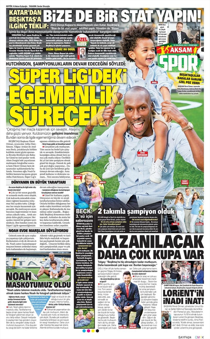 15 Haziran 2017 | İşte gazetelerin Beşiktaş manşetleri - Görsel 5