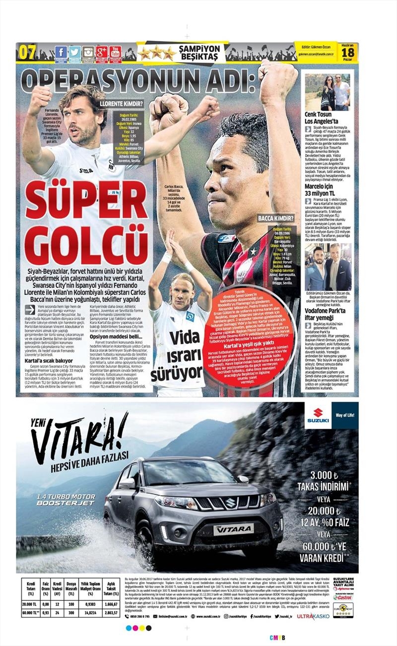 18 Haziran 2017 | İşte gazetelerin Beşiktaş manşetleri - Görsel 4