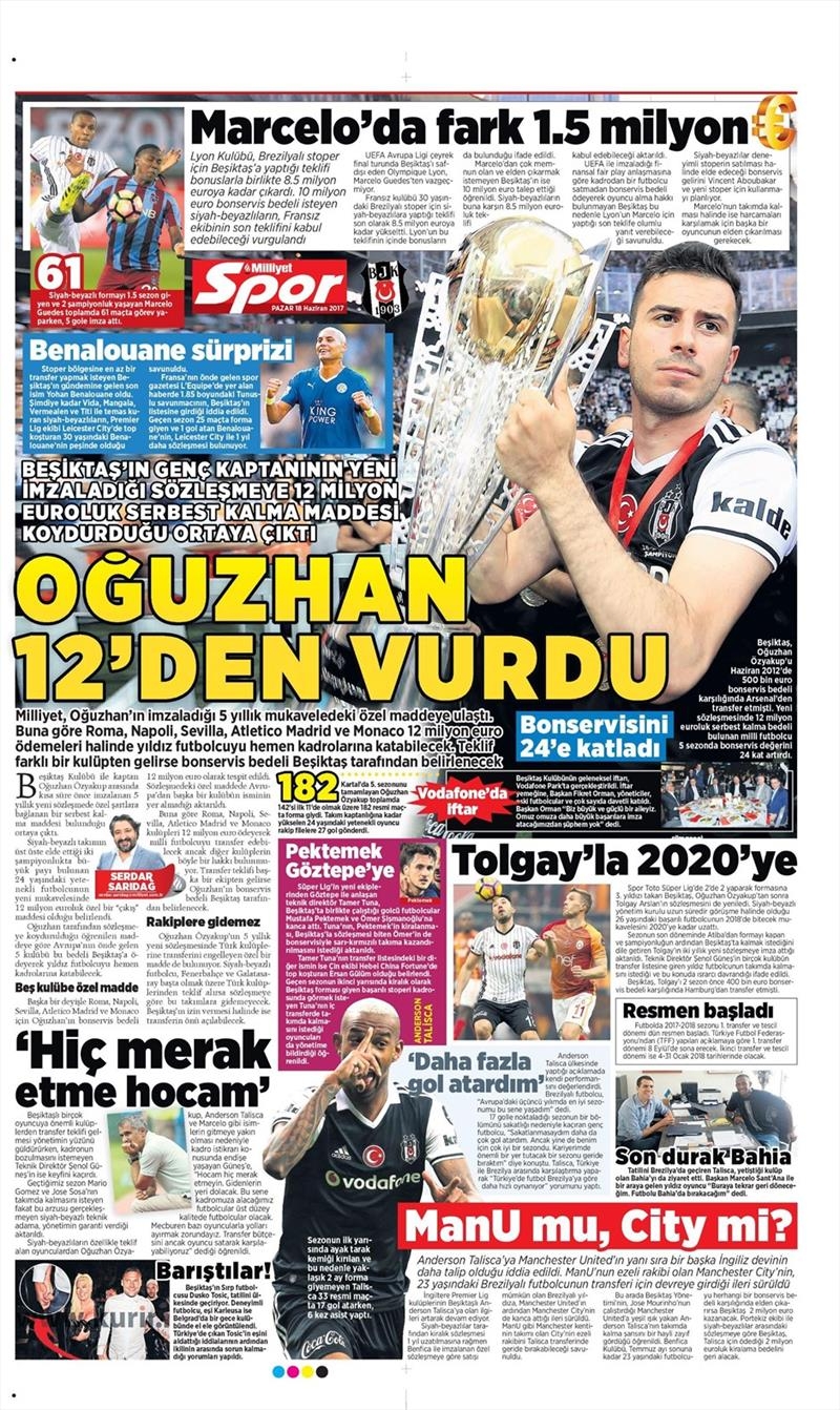 18 Haziran 2017 | İşte gazetelerin Beşiktaş manşetleri - Görsel 6