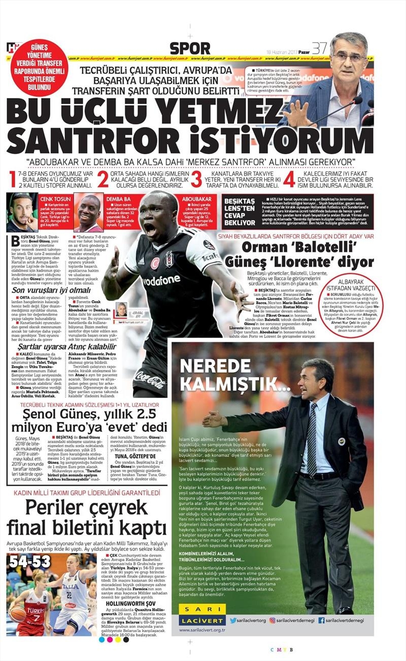 18 Haziran 2017 | İşte gazetelerin Beşiktaş manşetleri - Görsel 8