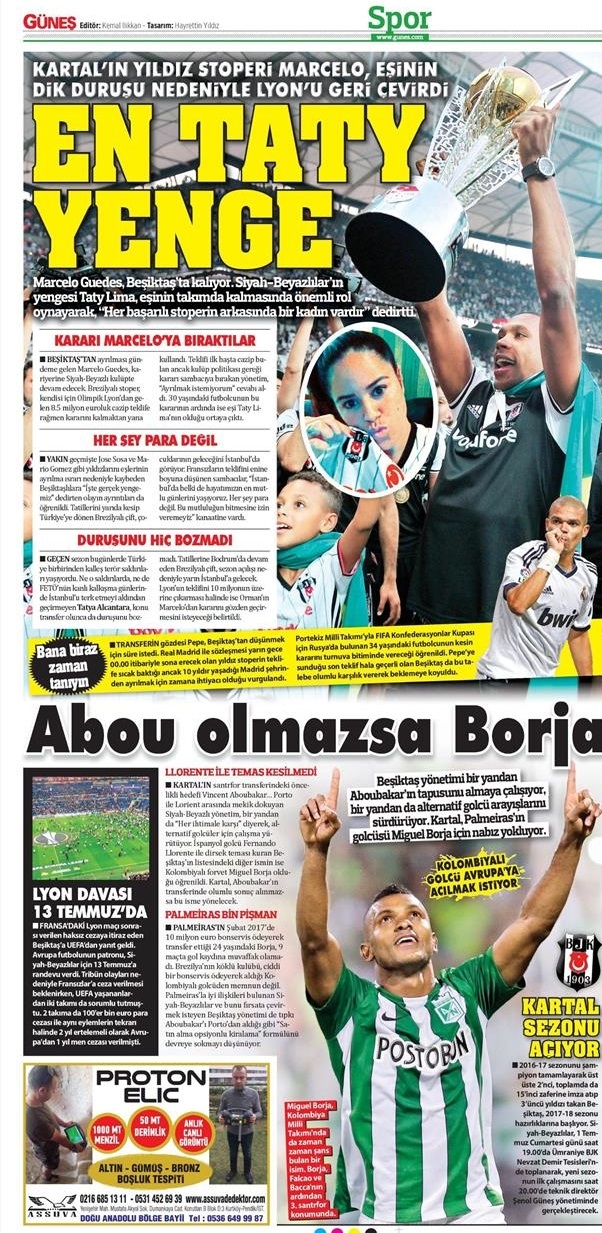 29 Haziran 2017 | İşte gazetelerin Beşiktaş manşetleri - Görsel 3